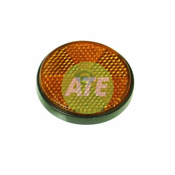 Round Self Adhesive Amber Reflector
