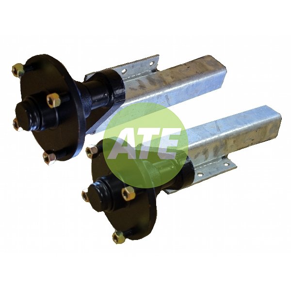 750kg Rubber Suspension Units (C/W 4 Stud 5�" PCD Unbraked Hubs)