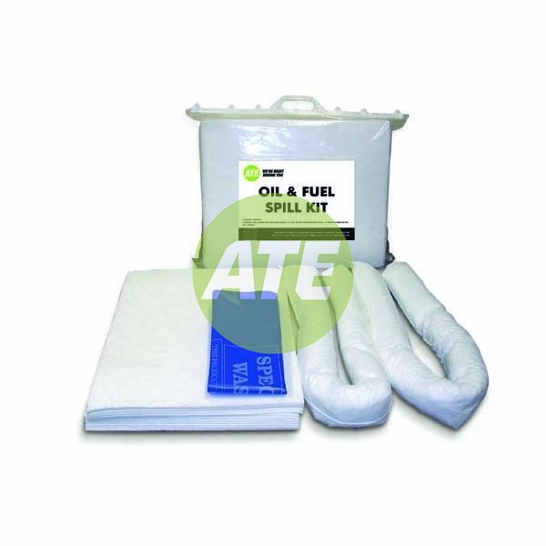 20Ltr Oil And Fuel Spill Kit In Clear Plastic Carry Bag
