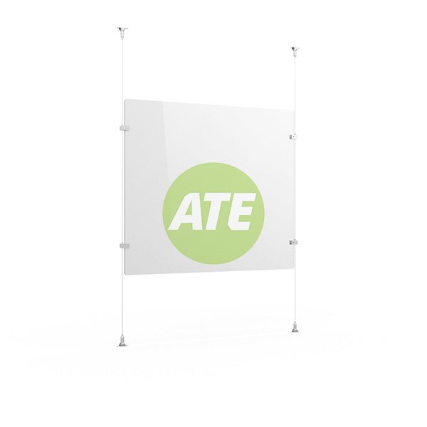 Wire Hanging Safety Screen 700mm (W) X 665mm (H) (Ceiling & Desk