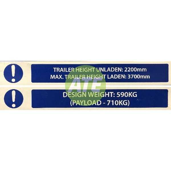 90 V Series Height And Weight Labels - Set