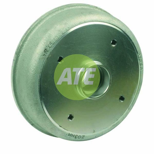 203 X 40 Brake Drum 4 Stud 5�" PCD C/W Bearings, Oil Seal, Studs, Axle Nut And Grease Cap