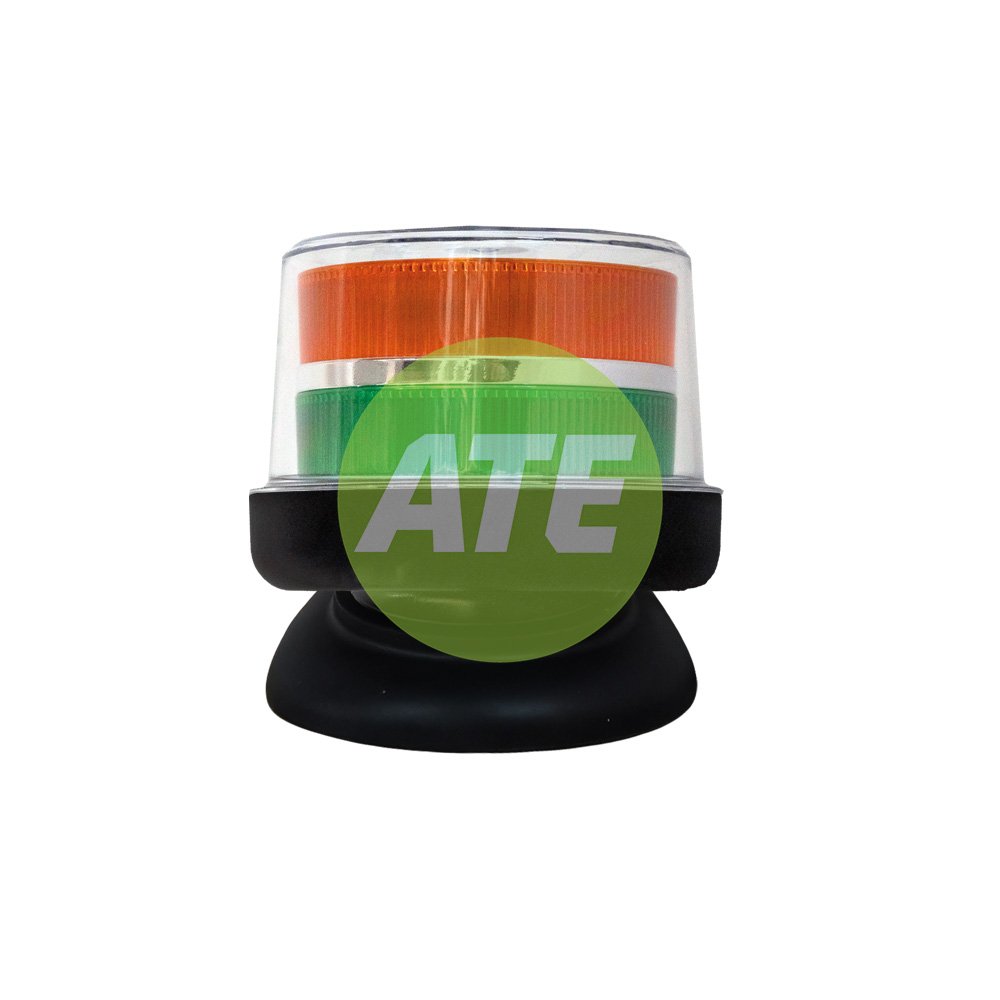 12/24V Led Dual Amber/Green Beacon Low Profile C/W Magnetic Base and 2 Plugs
