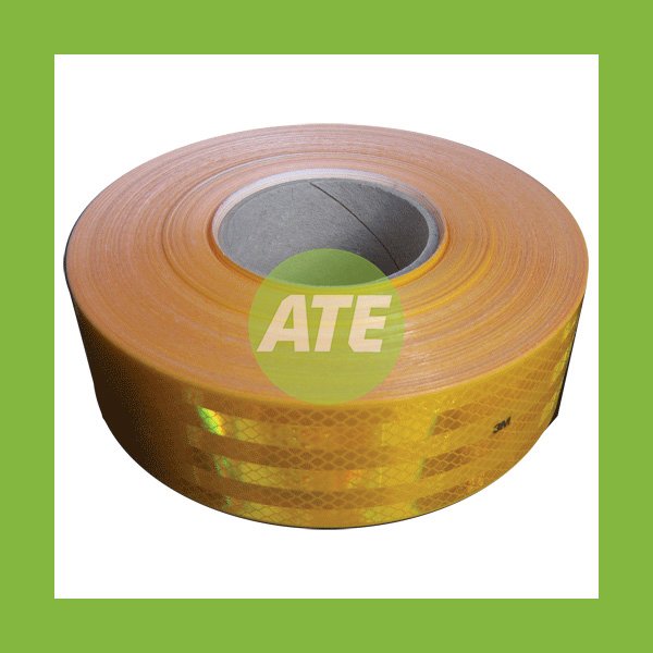 50mm Yellow Ec104 Rigid Grade Reflective Tape - Roll Of 50M