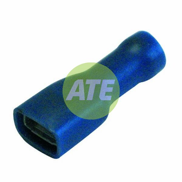 Blue Female Spade Connector 6.3mm - Fully Insulated - 50Pk