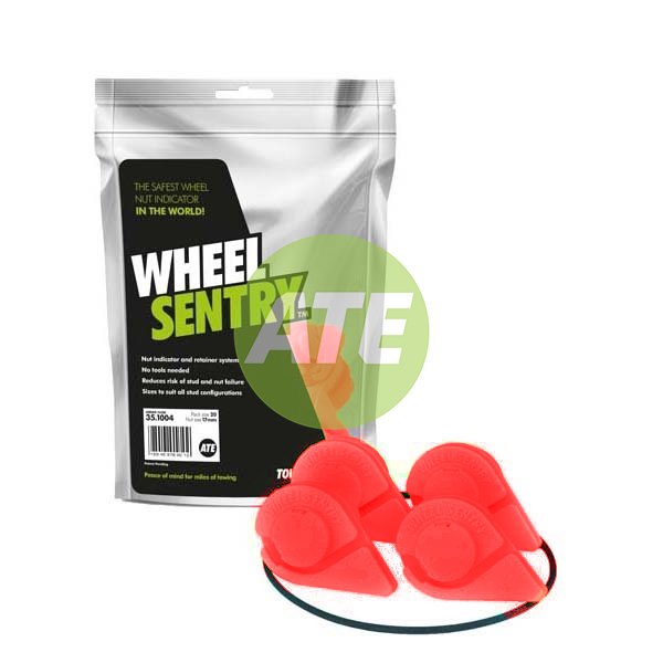 32mm Wheel Sentry� Kit (Red) 10 Stud 335mm PCD C/W Safe Band - Set For 10 Wheels