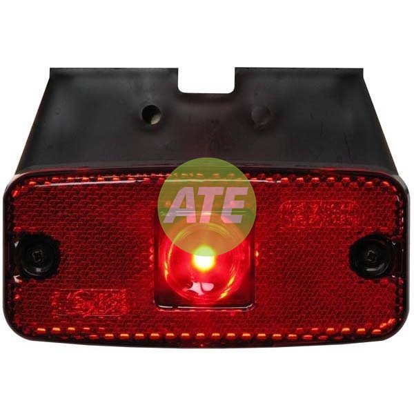 Led Red Oblong Rear Marker Lamp C/W Bracket